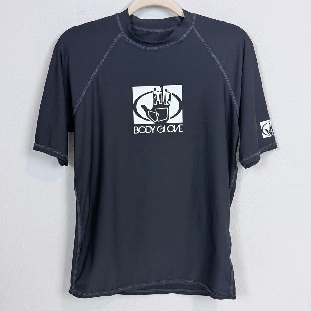 Body Glove Black Logo Rash Guard Youth XL